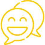 customer services icons yellow