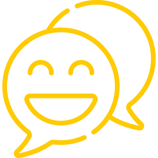 customer services icons yellow